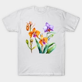 Beautiful Watercolor Orchids T-Shirt